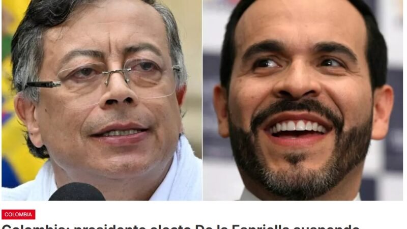 El presidente electo de Colombia, Abelardo de la Espriella, ordena a su equipo que interrumpir «de manera inmediata» el proceso de transición con el gobierno de Gustavo Petro, quien se niega a reconocer el resultado del balotaje