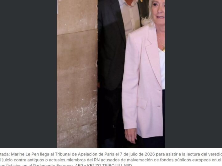 La líder de la extrema derecha francesa Marine Le Pen fue condenada en apelación por el caso de los asistentes parlamentarios del entonces Frente Nacional