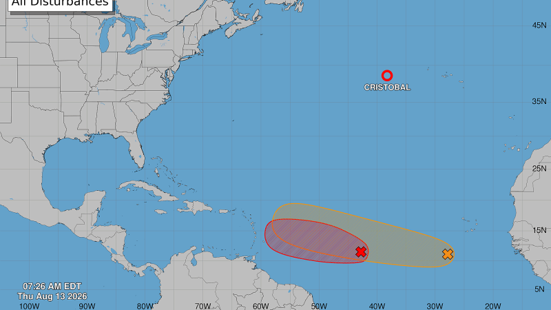 Centro de Huracanes vigila onda tropical en el Atlántico con 80% de convertir en ciclón en 48 horas