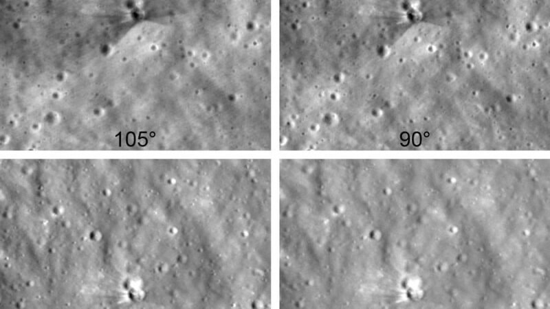 La NASA muestra el cráter causado por impacto de restos de una nave de SpaceX en la Luna