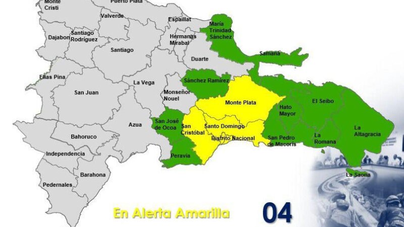 El COE eleva a cuatro las provincias en alerta amarilla y mantiene diez en verde por onda tropical