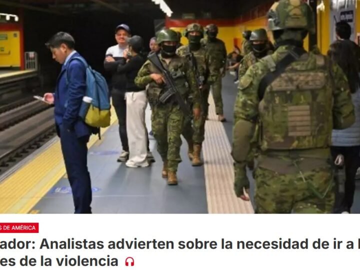 La estrategia de mano dura del presidente ecuatoriano Daniel Noboa no combate el origen del problema del crimen organizado, estiman analistas