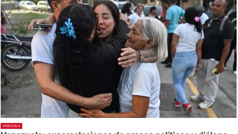 Venezuela anunció el viernes 14 de agosto la excarcelación de más de un centenar de presos políticos (131 personas)