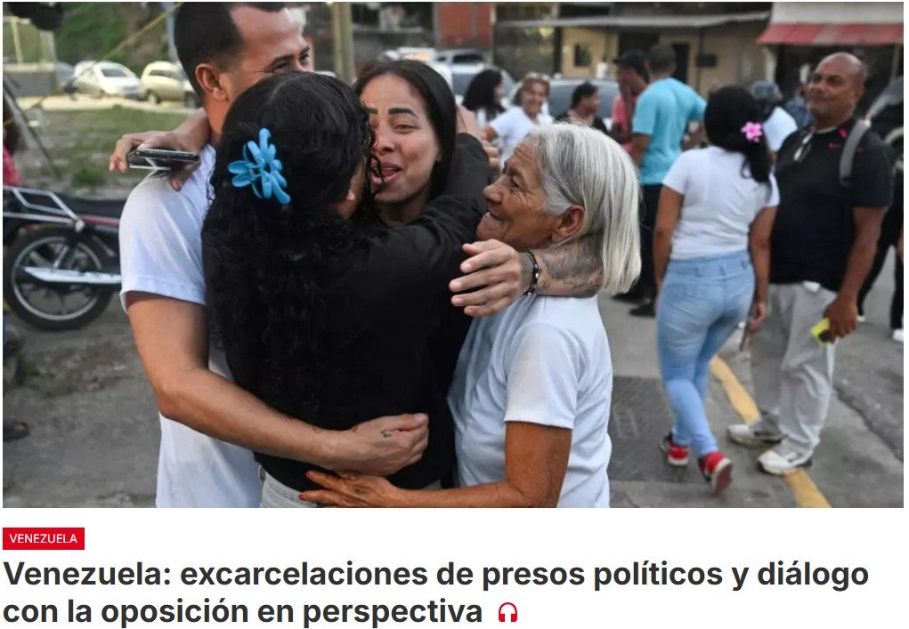 Venezuela anunció el viernes 14 de agosto la excarcelación de más de un centenar de presos políticos (131 personas)