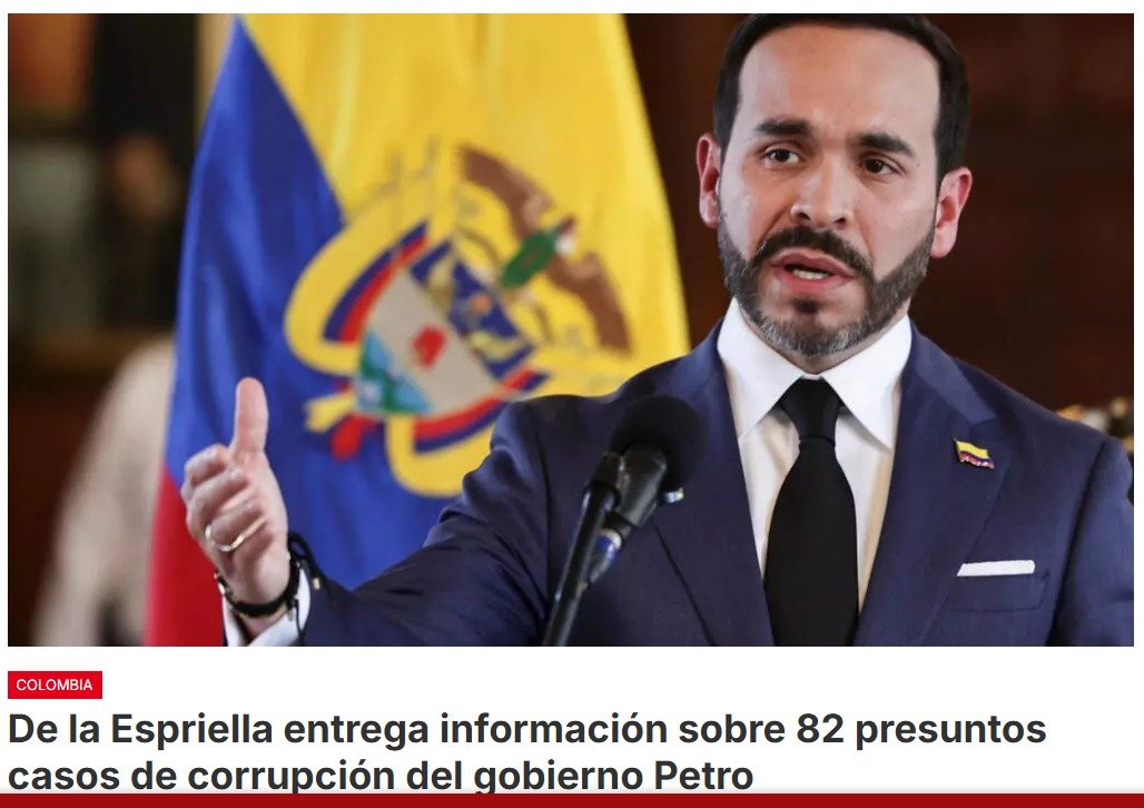 El presidente Abelardo de la Espriella entrega a la Fiscal General el «Libro de la Verdad», un documento que reúne información sobre 82 presuntos casos de corrupción