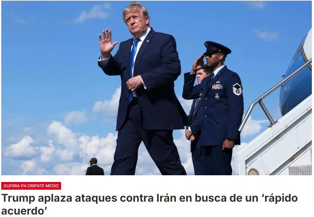 El presidente Donald Trump dice que Estados Unidos e Israel acordaron aplazar nuevos ataques contra Irán, siempre y cuando se alcance rápidamente un acuerdo para acabar con el conflicto