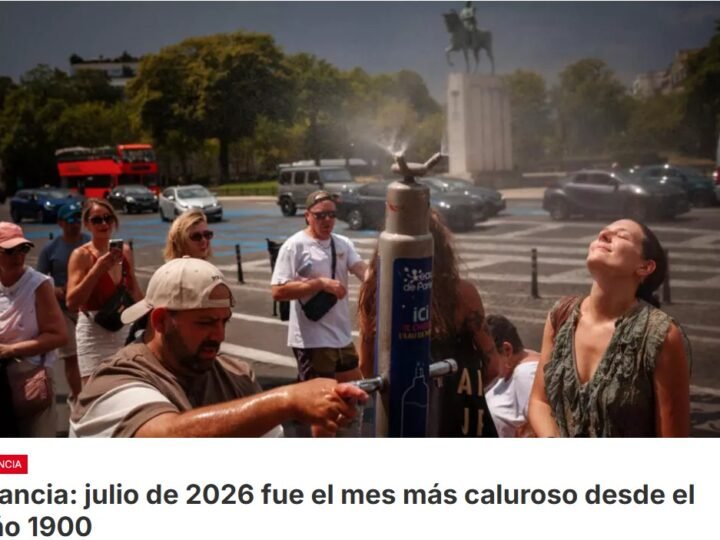 Olas de calor, sequía, incendios. El mes de julio de 2026 quedará en los registros como el más caluroso y uno de los más secos jamás registrados en Francia por la institución que mide el clima en este país desde el año 1900, Météo-France