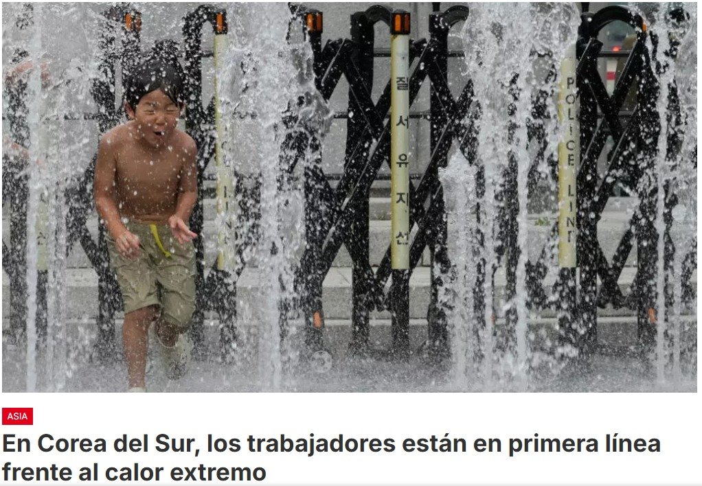 Las altas temperaturas siguen ganando terreno en Asia.