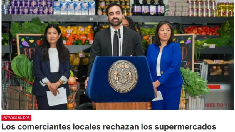 El alcalde de Nueva York cumple una de sus promesas de campaña e inaugura un supermercado financiado por el ayuntamiento