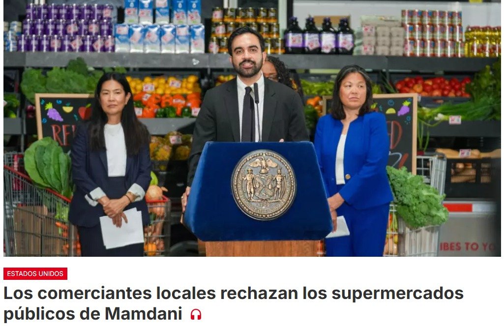 El alcalde de Nueva York cumple una de sus promesas de campaña e inaugura un supermercado financiado por el ayuntamiento