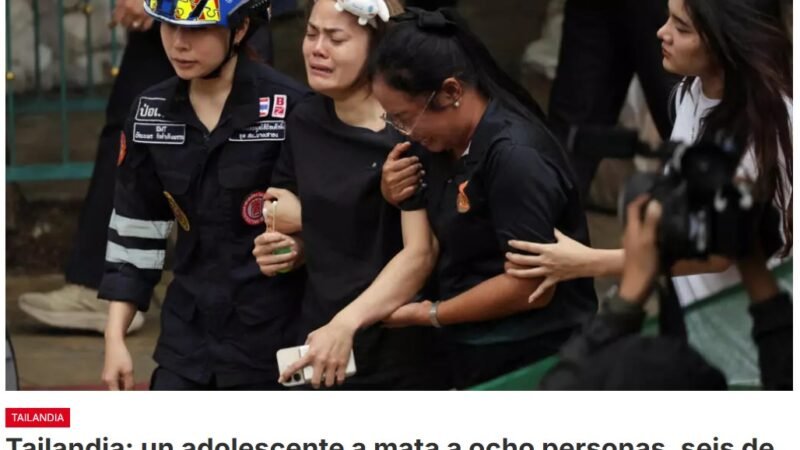 Tras asesinar a sus abuelos, un joven ingresó armado a su escuela, cerca de Bangkok, donde mató a tres alumnos y tres maestros
