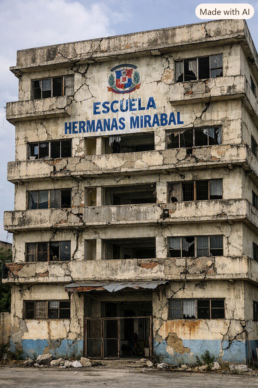 Escuela Hermanas Mirabal: Un edificio en ruinas que amenaza la vida de cientos de estudiantes