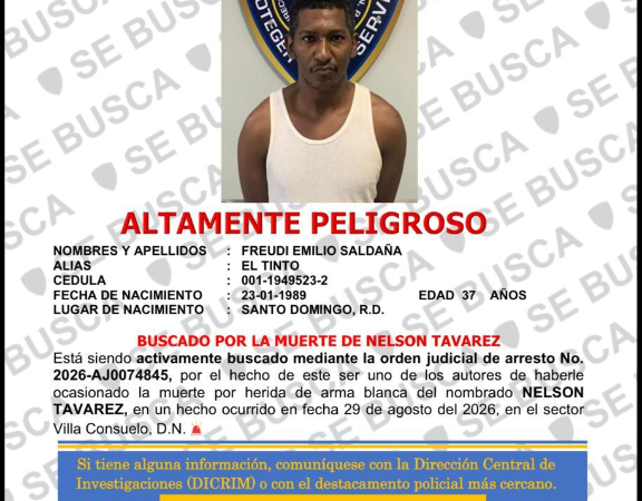 DICRIM busca a “El Tinto” y un tal Cuchuplú por la muerte de Nelson Tavárez en Villa Consuelo