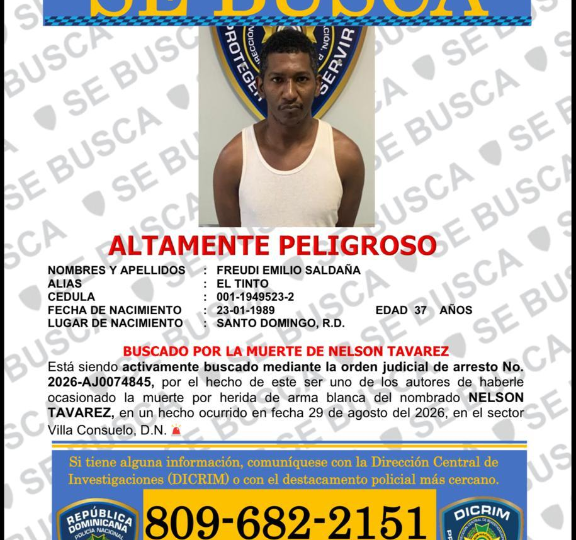 DICRIM busca a “El Tinto” y un tal Cuchuplú por la muerte de Nelson Tavárez en Villa Consuelo