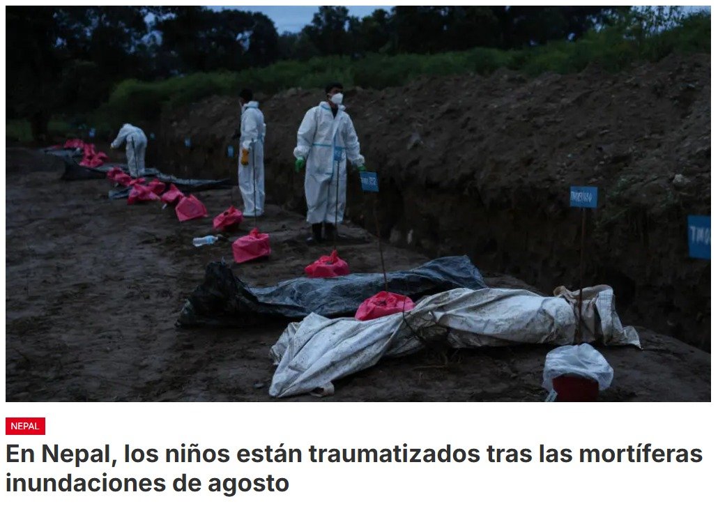 En Nepal, tres semanas después de las devastadoras inundaciones que dejaron más de 1.403 muertos y más de 6.100 desaparecidos, las necesidades siguen siendo numerosas