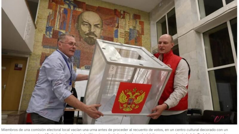 El partido del presidente Vladimir Putin, “Rusia Unida”, se sitúa, como era de esperar, a la cabeza de las elecciones legislativas rusas celebradas el domingo 20 de septiembre, con un 49,4 % de los votos, según una encuesta a pie de urna realizada por el Centro Ruso de Estudios de la Opinión Pública (VCIOM), un instituto estatal