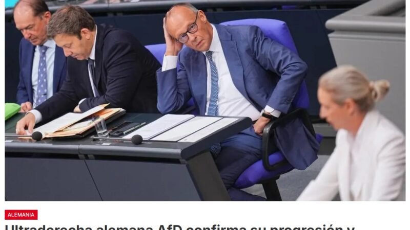 La líder de la ultraderechista AfD, Alice Weidel, reivindica su liderazgo tras las elecciones regionales en Alemania de este domingo y asegura que desbancó a la gobernante Unión Demócrata Cristiana (CDU) del canciller Friedrich Merz como «partido del pueblo»