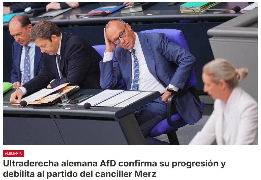 La líder de la ultraderechista AfD, Alice Weidel, reivindica su liderazgo tras las elecciones regionales en Alemania de este domingo y asegura que desbancó a la gobernante Unión Demócrata Cristiana (CDU) del canciller Friedrich Merz como «partido del pueblo»