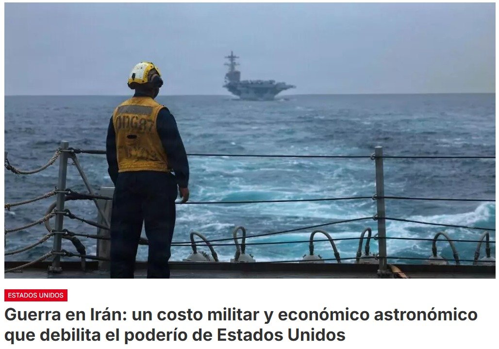La guerra en Irán ya le ha costado varios miles de millones de dólares a Estados Unidos. Según cifras recopiladas por Bloomberg, el último bloqueo marítimo de Irán superó los dos mil millones de dólares en gastos de operación de los buques estadounidenses