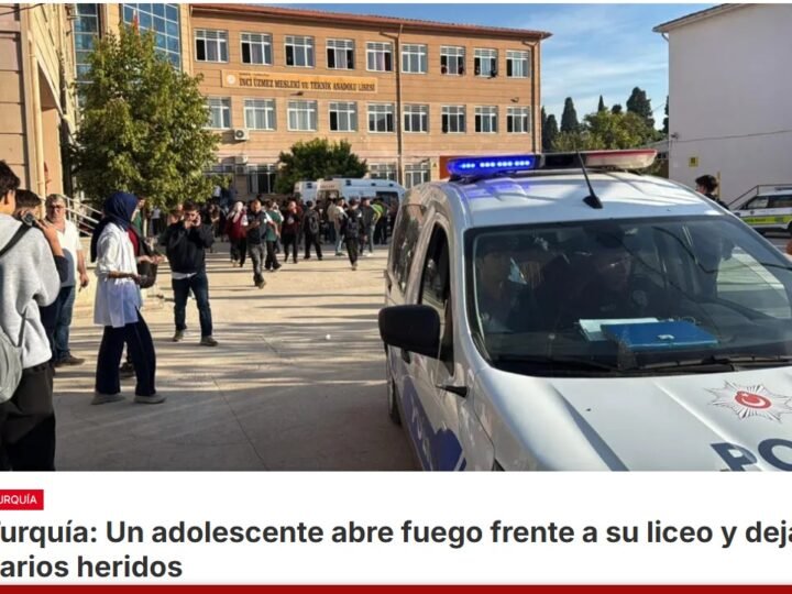 Se produce un tiroteo frente a un centro educativo en el oeste de Turquía, en Manisa, cerca de Esmirna