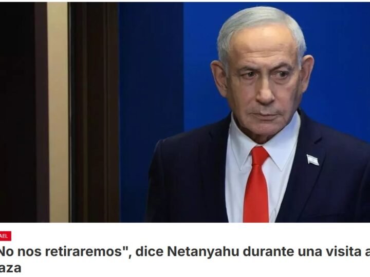 El primer ministro israelí, Benjamín Netanyahu, afirma, que su país no tiene intención de retirarse de las zonas que controla en este territorio palestino