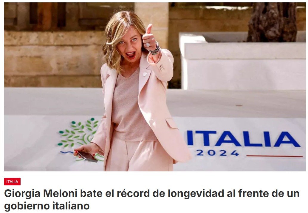 A partir de este viernes, el gobierno de Giorgia Meloni es el más longevo de los 80 años de historia de la República italiana: 1.413 días, es decir, casi cuatro años