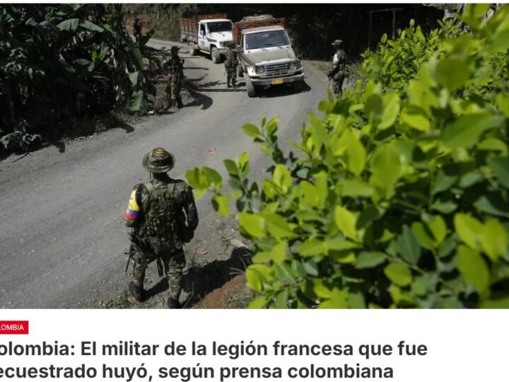 José Olger Melo Charry  cabo colombiano de la Legión Extranjera francesa, consiguió huir