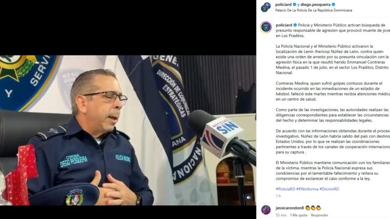 Policía inicia búsqueda de acusado de matar a joven en Los Praditos