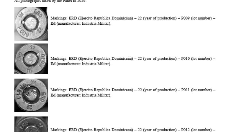 Expertos de la ONU aseguran que la aparición de proyectiles nacionales fueron producidos durante la década de 1950 y 2022