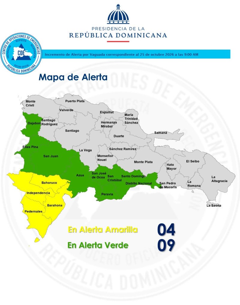 Suspenden docencia en centros educativos  en provincias bajo alerta amarilla