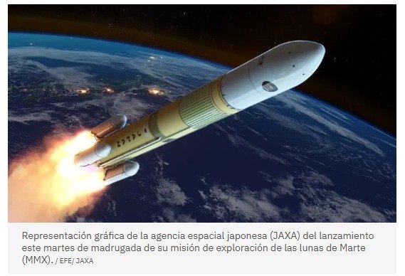 Japón lanza la primera misión para recolectar muestras de una luna de Marte