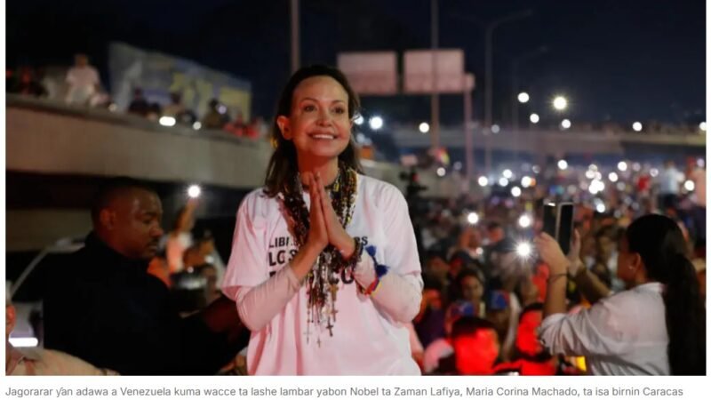 La líder de la oposición y premio Nobel de la Paz, que regresa  a Venezuela  ya está abierta para reunirse con la presidenta interina de Venezuela