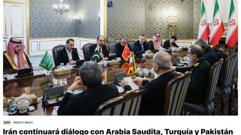 El jefe de seguridad de Irán dice que mantuvo «muy buenas conversaciones» con los tres países miembros del pacto de defensa de La Meca -Arabia Saudita, Turquía y Pakistán- tras su primera reunión en Teherán, con miras a evitar la reanudación de la guerra en Oriente Medio