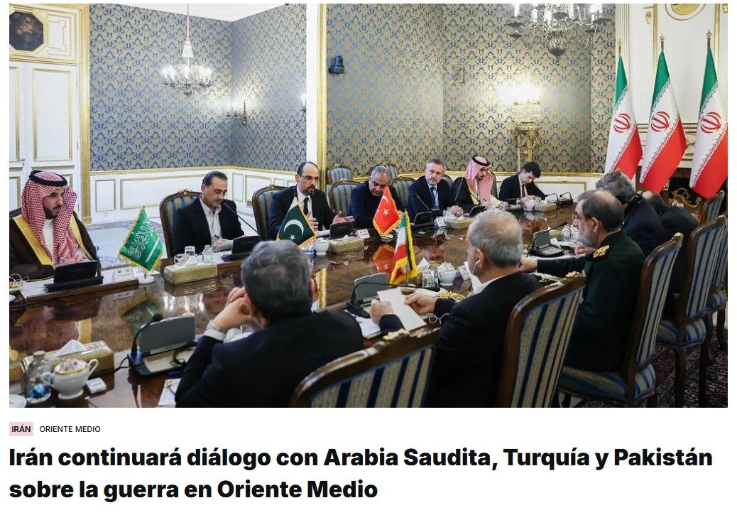 El jefe de seguridad de Irán dice que mantuvo «muy buenas conversaciones» con los tres países miembros del pacto de defensa de La Meca -Arabia Saudita, Turquía y Pakistán- tras su primera reunión en Teherán, con miras a evitar la reanudación de la guerra en Oriente Medio