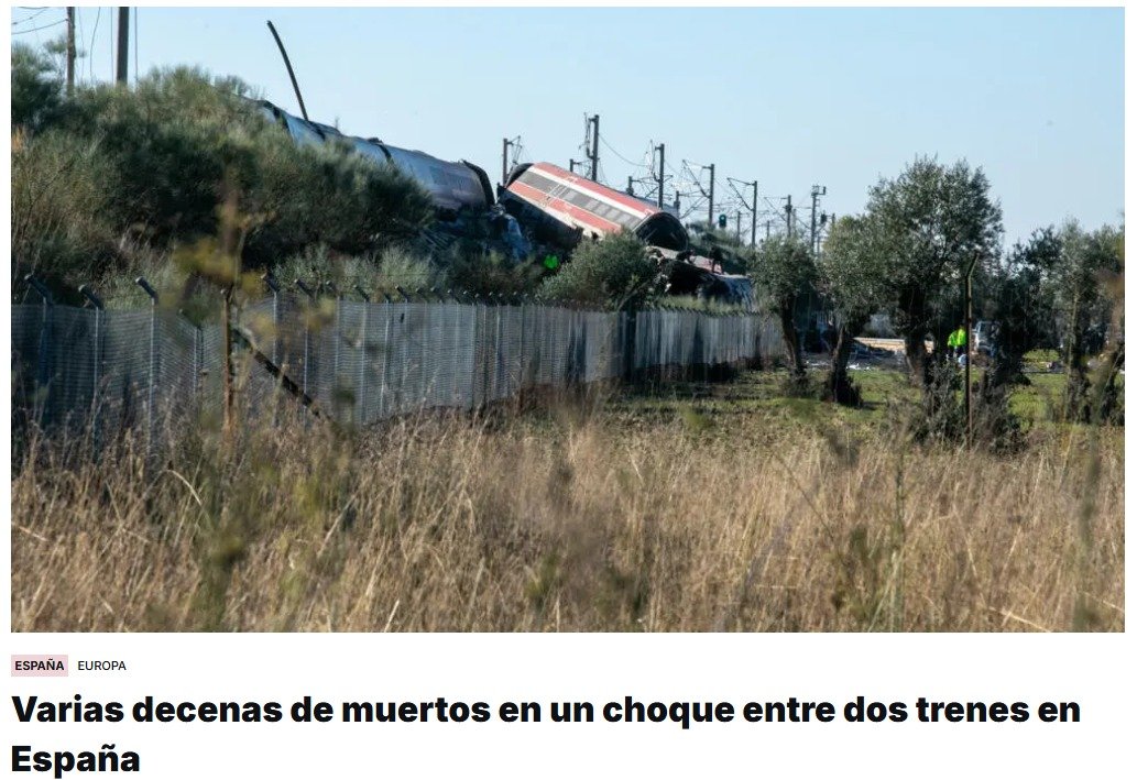 La colisión de dos trenes de alta velocidad a unos 150 kilómetros al sur de Madrid causa «al menos 64 muertos», según un nuevo balance que las autoridades regionales