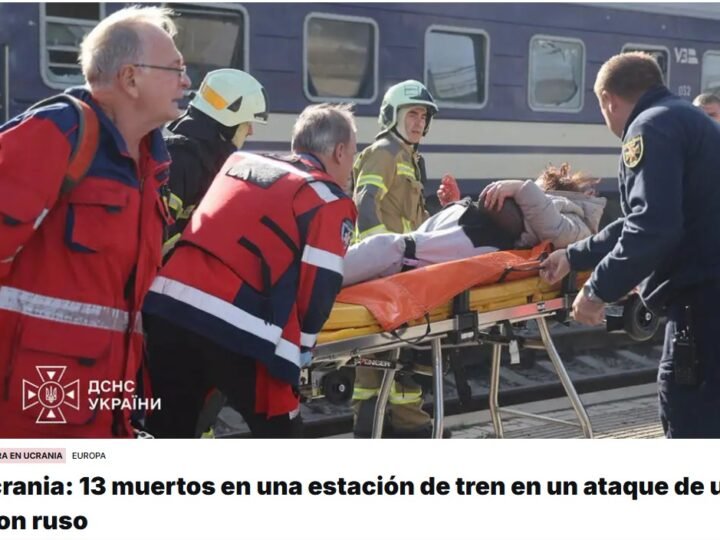 Un dron ruso se estrella contra una estación de tren en Dnipró, en el sureste de Ucrania, y matando 13 personas