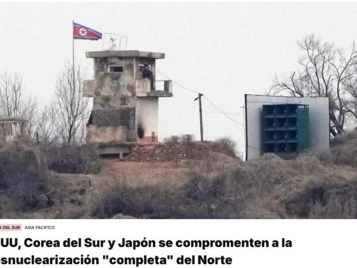Estados Unidos, Corea del Sur y Japón reafirman su compromiso con la «desnuclearización completa» de Corea del Norte