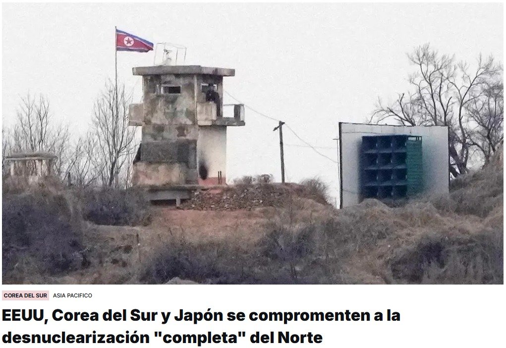 Estados Unidos, Corea del Sur y Japón reafirman su compromiso con la «desnuclearización completa» de Corea del Norte