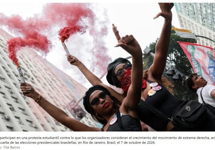Marchan masivamente en Río contra Bolsonaro a días del balotaje con Lula
