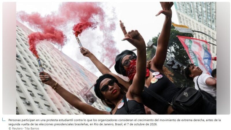 Marchan masivamente en Río contra Bolsonaro a días del balotaje con Lula